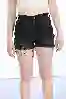 Resim Yüksel Bel Lazerli Mini Kot Şort