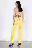 Resim Sarı Boyalı Yüksek Bel Palazzo Jeans