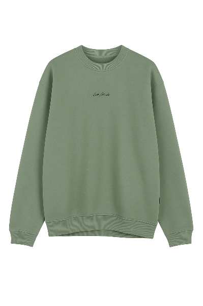 Resim Oversize Bisiklet Yaka Kadın Sweatshirt