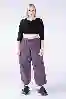 Resim Büyük Beden Mor Stoperli Kargo Paraşüt Pantolon