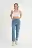 Resim Yüksek Bel Mom Jeans