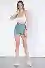 Resim Açık Mavi Normal Bel Jogger Şort