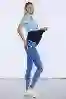 Resim Mavi Slim Fit Hamile Pantolon