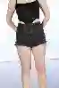 Resim Yüksel Bel Lazerli Mini Kot Şort