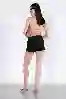 Resim Siyah Yüksek Bel Mini Kot Şort