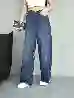 Resim Yüksek Bel Wide Leg Jeans