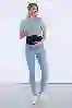 Resim Açık Mavi Slim Fit Hamile Pantolon