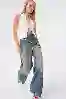 Resim Yuksek Bel Bol Kesim Wide Leg Jean