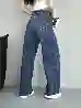 Resim Yüksek Bel Wide Leg Jeans