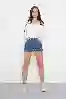 Resim Mini Püsküllü Denim Şort