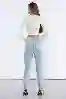 Resim Açık Mavi Yüksek Bel Mom Jeans