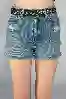 Resim Mavi Yüksek Bel Mini Kot Şort