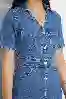 Resim Kısa Kol Denim Elbise