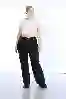 Resim Büyük Beden Siyah Yüksek Bel Wide Leg Jeans