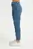 Resim Slim Fit Orta Bel Düz Paça Jean Kadın Pantolon