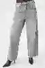 Resim Gri Dusuk Bel Baggy Jean