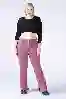 Resim Büyük Beden Mor Yüksek Bel Paça Kesik Flare Jeans
