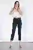 Resim Siyah Yüksek Bel Mom Jeans