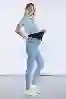 Resim Açık Mavi Slim Fit Hamile Pantolon