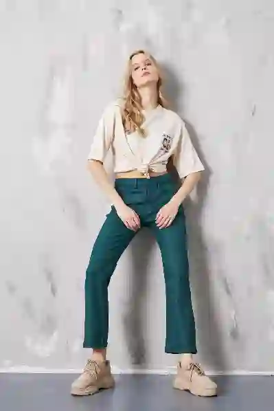 Resim Flare Varak Jeans