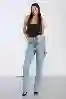 Resim Açık Mavi Yüksek Bel Palazzo Jeans