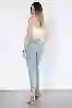 Resim Açık Mavi Yüksek Bel Mom Jeans