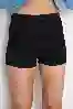 Resim Siyah Mini Kot Şort