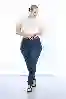 Resim Büyük Beden Yüksek Bel Skinny Jeans