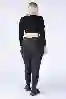 Resim Büyük Beden Siyah Yüksek Bel Skinny Jeans