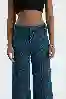 Resim Wide Lag Kemer Düğmelı denim Jean Pantolon