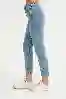 Resim Slim Fit Orta Bel Düz Paça Jean Kadın Pantolon