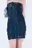 Resim Lacivert Straplez Mini Kot Elbise