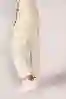 Resim Ekru Yüksek Bel Kargo Pantolon