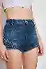 Resim Mini dikiş detaylı denim şort