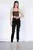 Resim Siyah Yüksek Bel Skinny Jeans