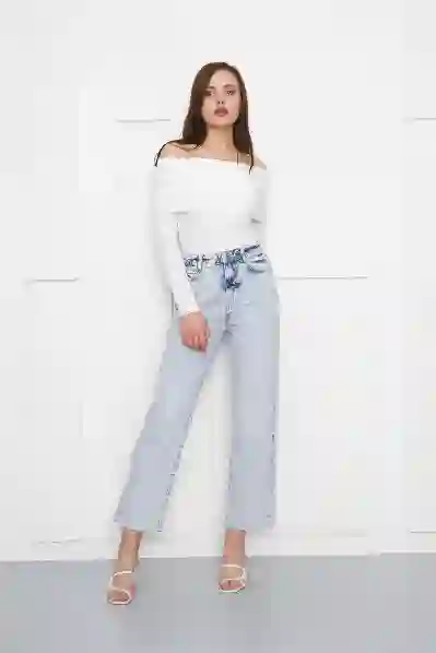 Resim Palazzo Denim Pantolon
