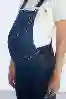 Resim Lacivert Denim Hamile Salopet