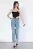 Resim Mavi Yüksek Bel Mom Jeans