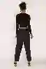 Resim Siyah Yüksek Bel Yan Cep Detaylı Beli Lastikli Jogger Pantolon