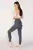 Resim Gri Yüksek Bel Sporcu Taytı