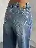 Resim Mavi Wide Leg Jeans Pantolon