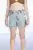 Resim Yüksel Bel Lazerli Mini Kot Şort