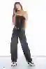 Resim Antrasit Yüksek Bel Toka Ddetaylı  Boyfriend Jean