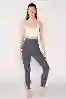 Resim Gri Yüksek Bel Sporcu Taytı