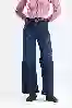Resim Wide Leg Cepsiz Dikiş Detaylı Jean Pantolon