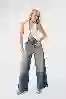 Resim Yuksek Bel Bol Kesim Wide Leg Jean