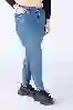 Resim Büyük Beden Mavi Yüksek Bel Skinny Jeans