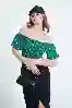 Resim KOLLARI LASTİK DETAYLI BLUZ