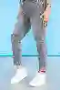 Resim Büyük Beden Gri Yüksek Bel Skinny Jeans