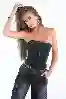 Resim Siyah Ön Korse Ve Arka Bağlama Detaylı Büstiyer